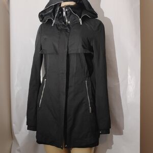 Zara Black Hooded Jacket Size XS